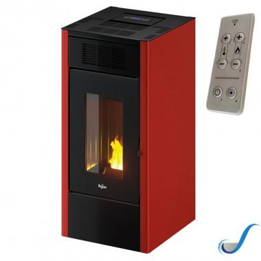 Stufa a pellet vera 7 rossa