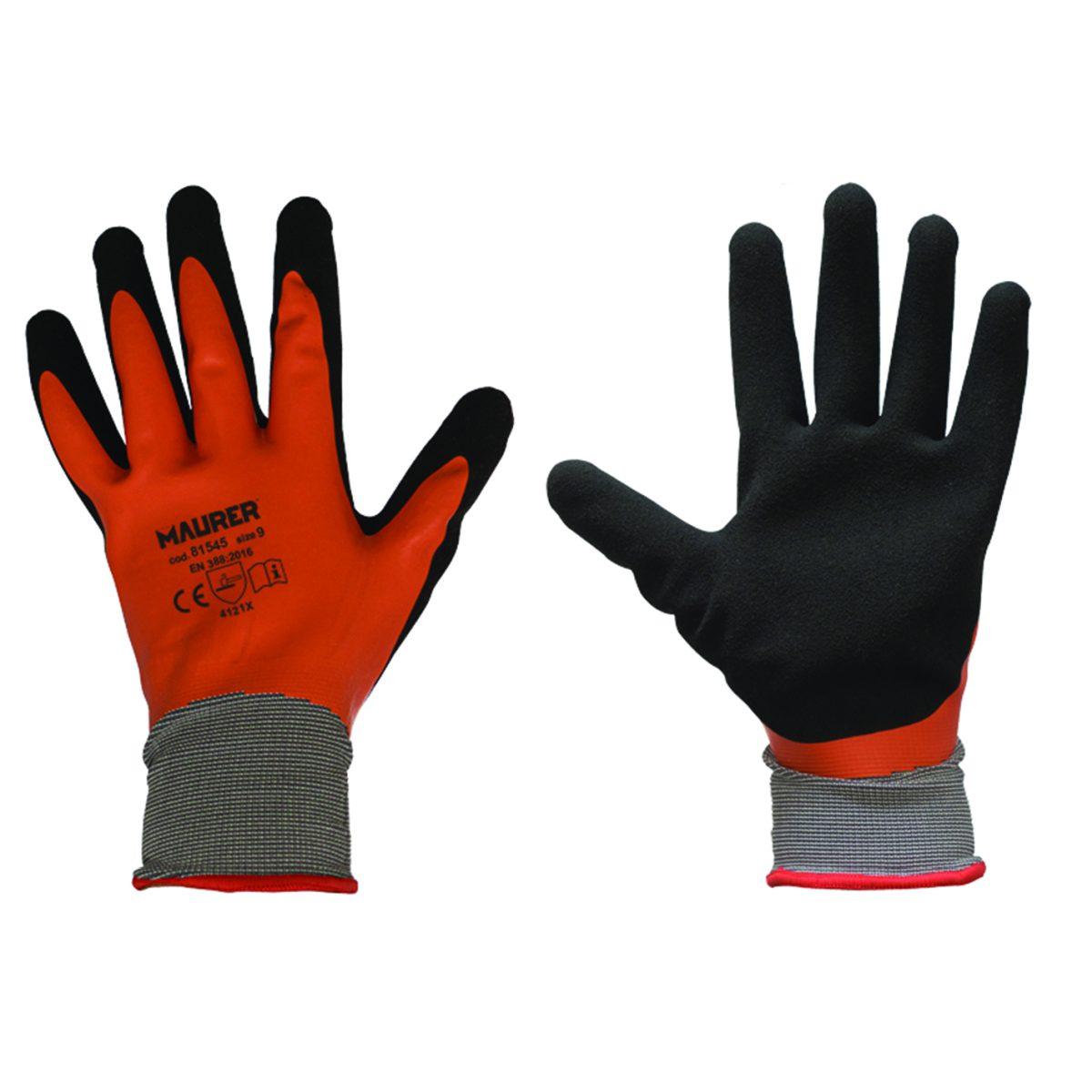 Guanti nylon lattice grip flex rosso/nero