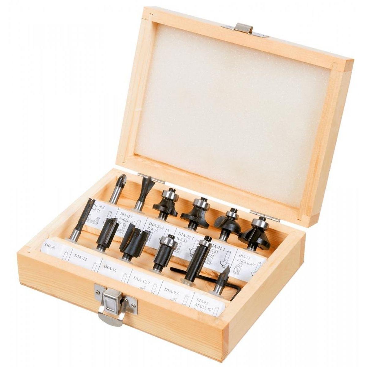 Kit fresa per legno 6mm 12 pz
