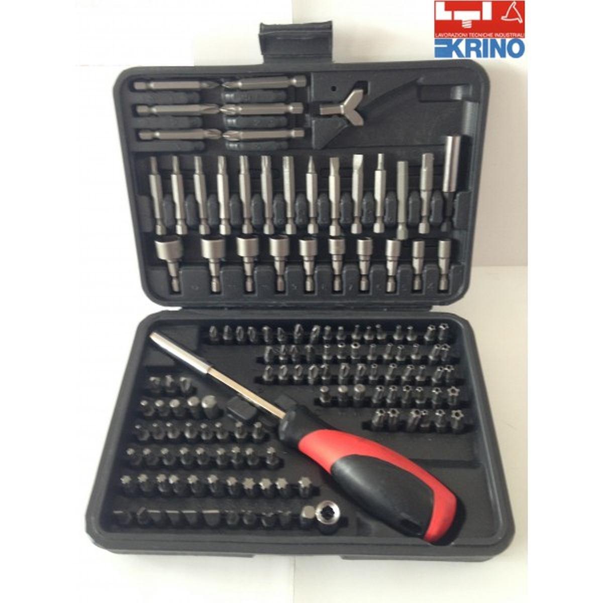 Assortimento inserti + chiavi+ giravite + bit-set 138pz. e accessori vari