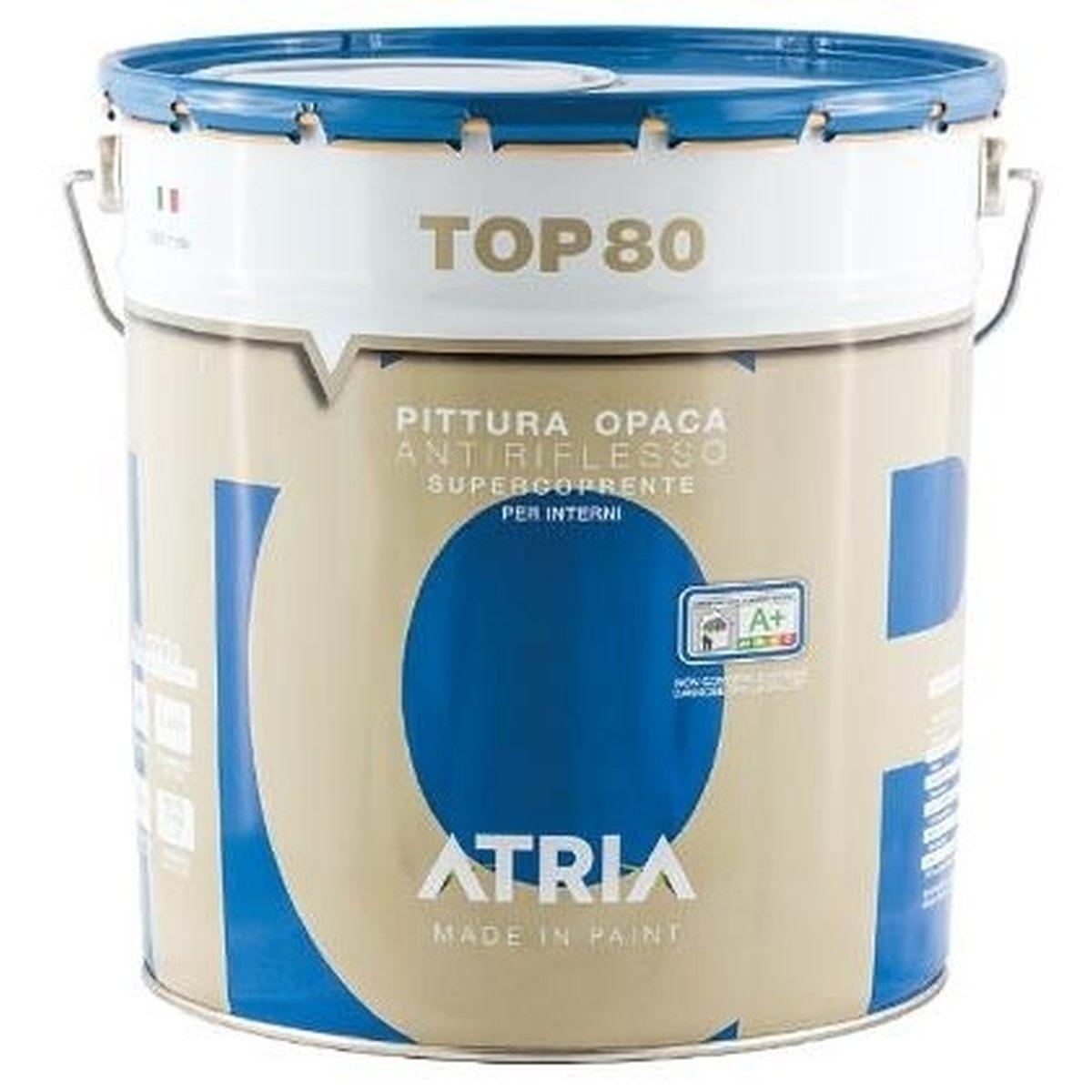Idropittura lavabile opaca, antiriflesso, antimuffa, acrilica per interni top 80 5 lt