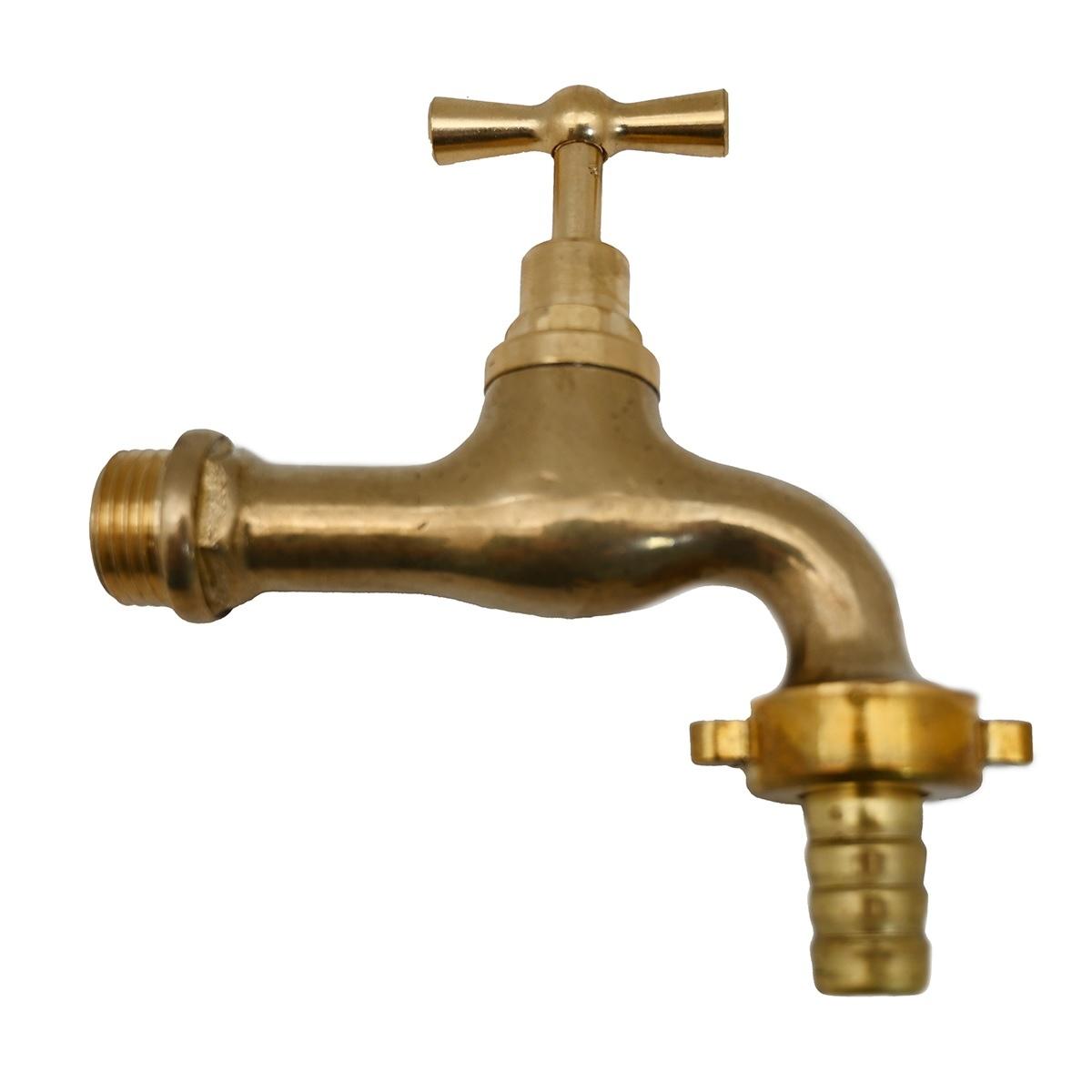 Rubinetto portagomma in ottone tedesco tipo pesante