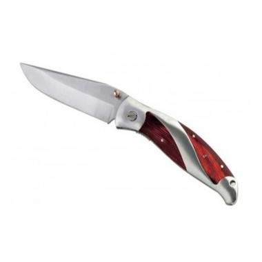 Coltello da tasca manico acciaio/legno lama inox cm 20