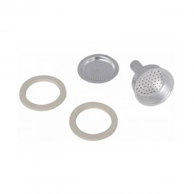 Set 1 imbuto + 2 guarnizioni + 1 filtro da 2 tazza blister