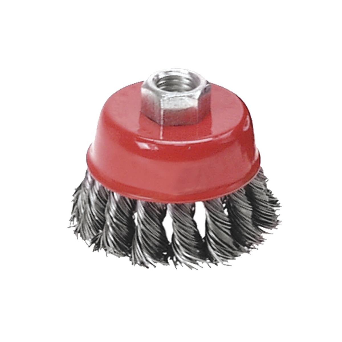 Spazzola a tazza d.65 mm x m14,inox