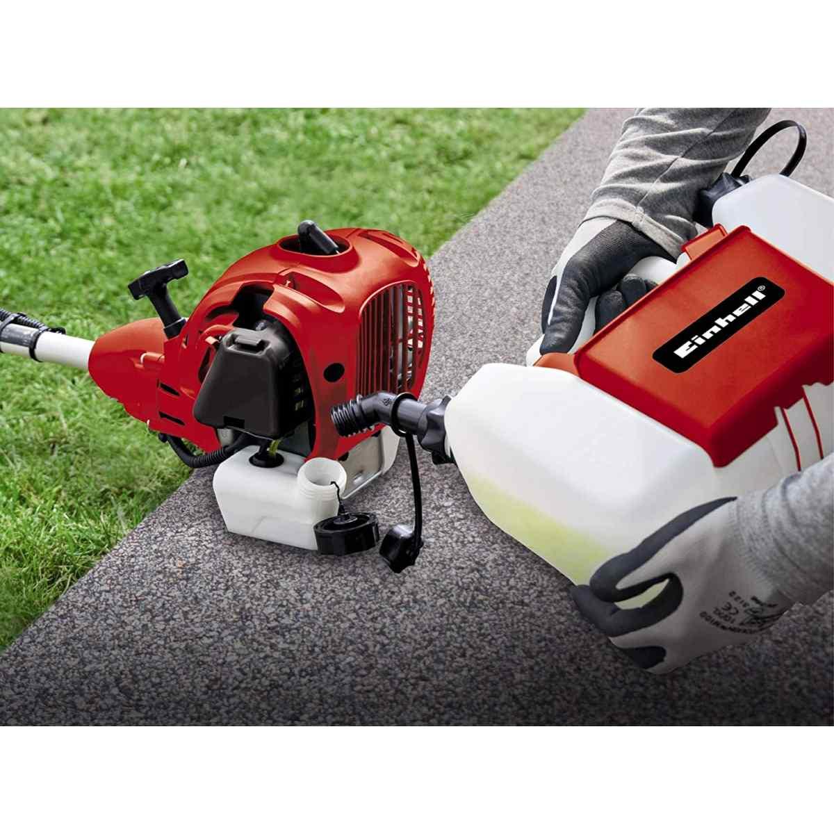 Einhell Decespugliatore a scoppio GC-BC 25 AS (0,6 kW, largho di taglio 42 cm doppio filo, largh. di taglio 23 cm, lama a 3 denti, testina automatica a pressione, sistema Quick Sta