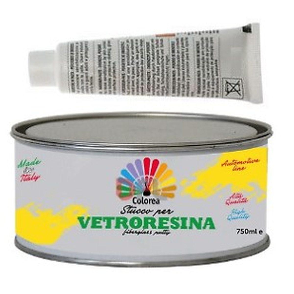 STUCCO VETRORESINA CON INDURITORE  750 ml