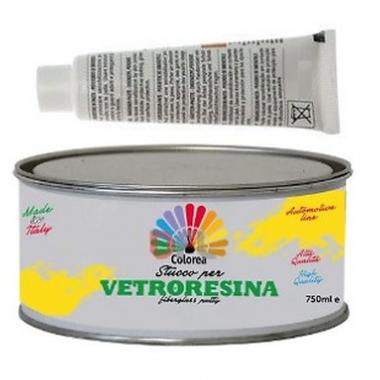STUCCO VETRORESINA CON INDURITORE  750 ml