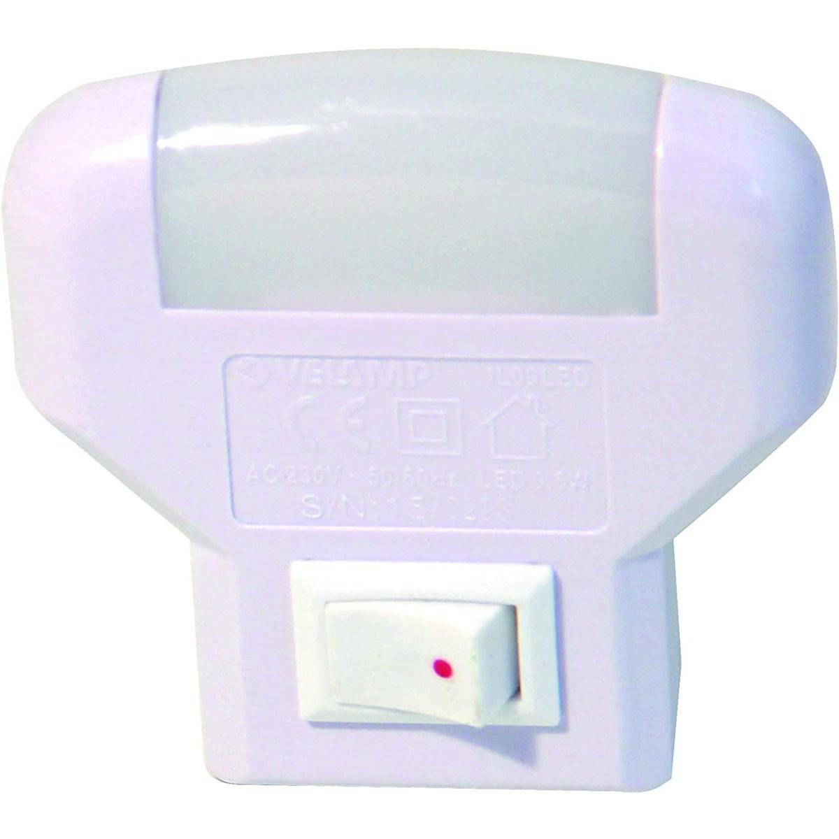 Punto luce LED (colore:bianco) con interruttore TWILIGHT IL09 VELAMP