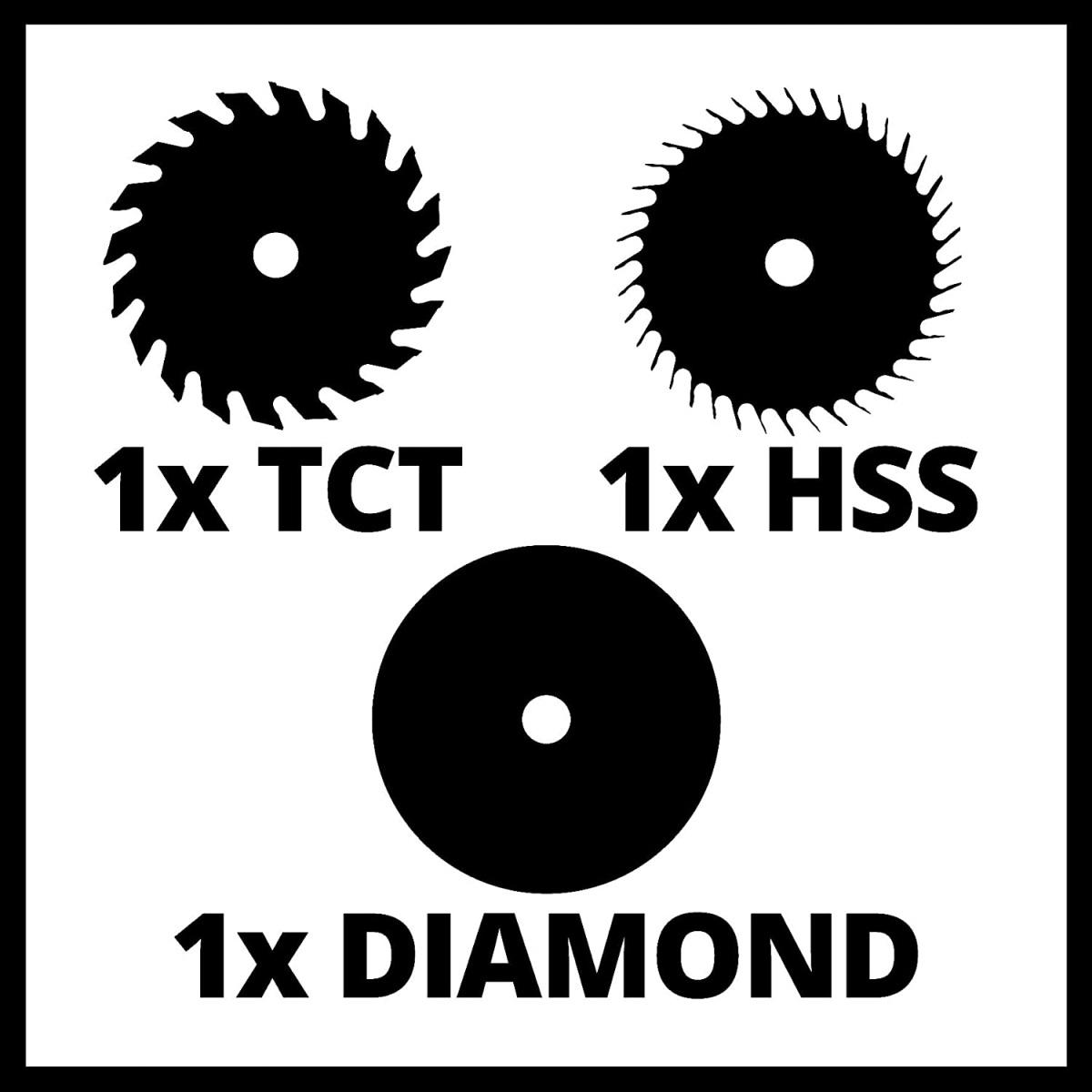 Einhell tc-cs 89 kit mini sega circolare manuale (tensione 230 v, 600 w, giri al min. 6000, lama Ø89 x Ø10, taglio max 27 mm, incl. lama legno 20 denti , lama legno 60 denti, lama