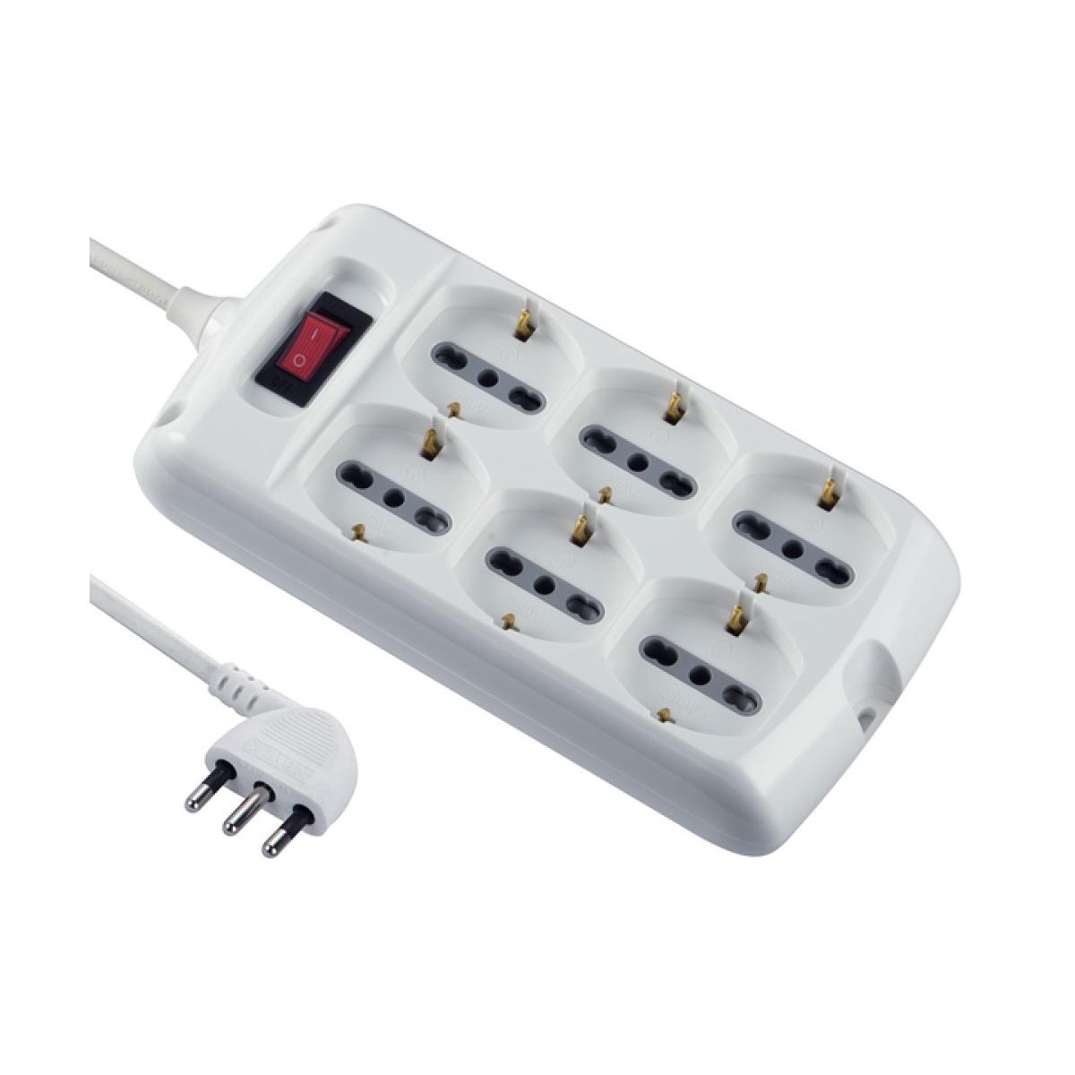 Multipresa univ. quadrata 6 posti