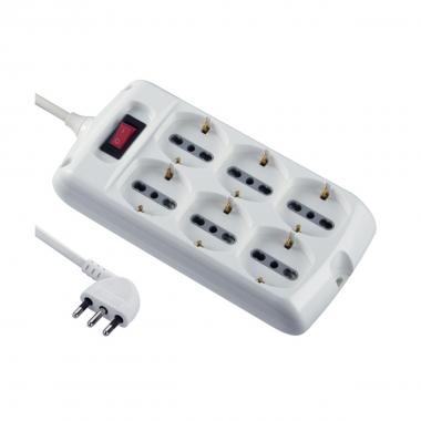 Multipresa univ. quadrata 6 posti