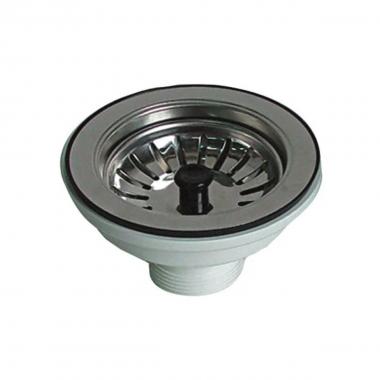 PILETTONE PER LAVELLO INOX  1" 1/2 CTP E TAPPO ESPANSIONE D.90