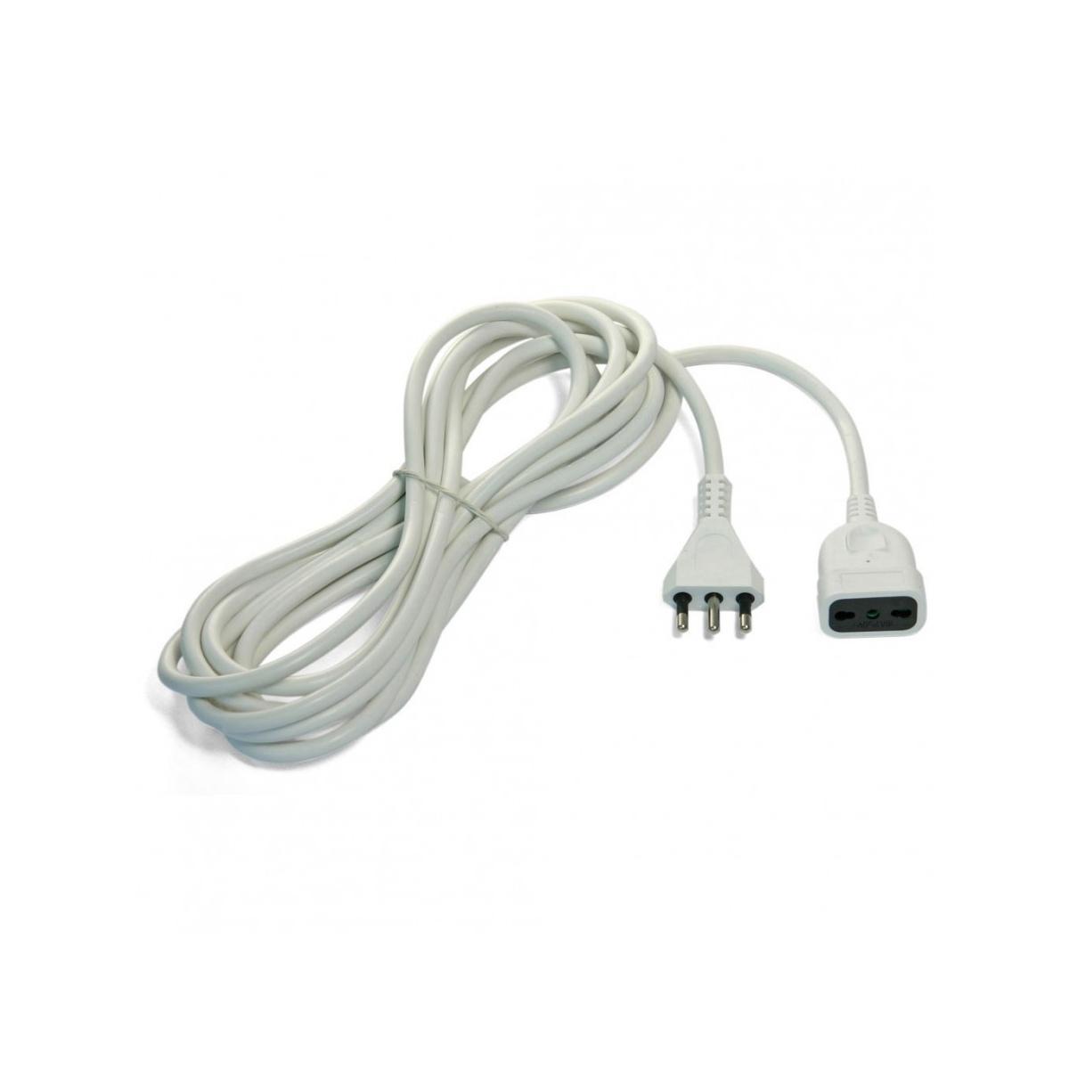 Prolunga lineare 5mt 10a bianca 2p+t
