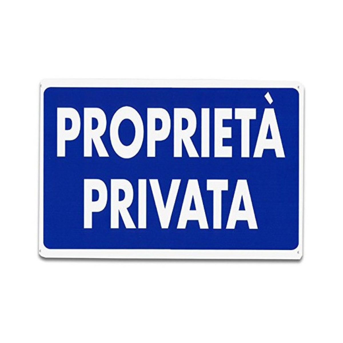 Cartello proprieta' privata pvc cm.20x30