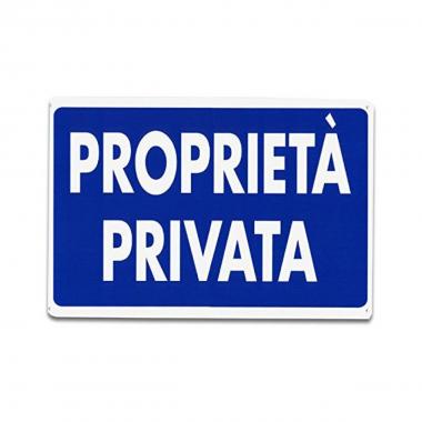 Cartello proprieta' privata pvc cm.20x30