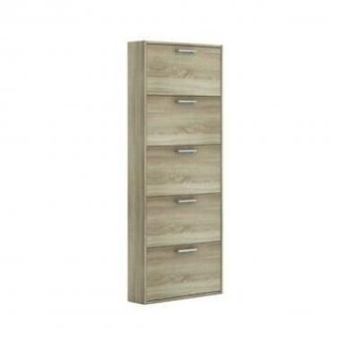 Scarpiera 5 ribalte 'lamia' rovere cm.15x65xh.164