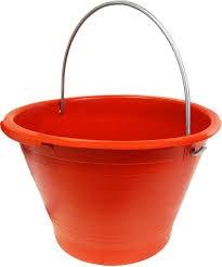 Secchio x edilizia malta in pvc candarella colore rosso d.36