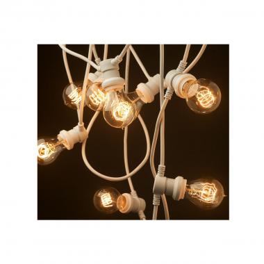 Catena luminosa luminaria party 10 luci mt.7,5 cavo nero -ip44 l