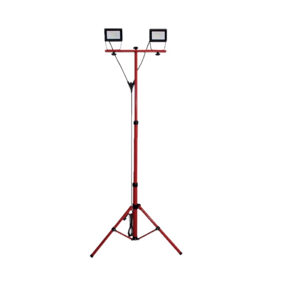 Proiettore led c/treppiedi 20w 6500k h.0,8>1,76mt. cavo 3mt.