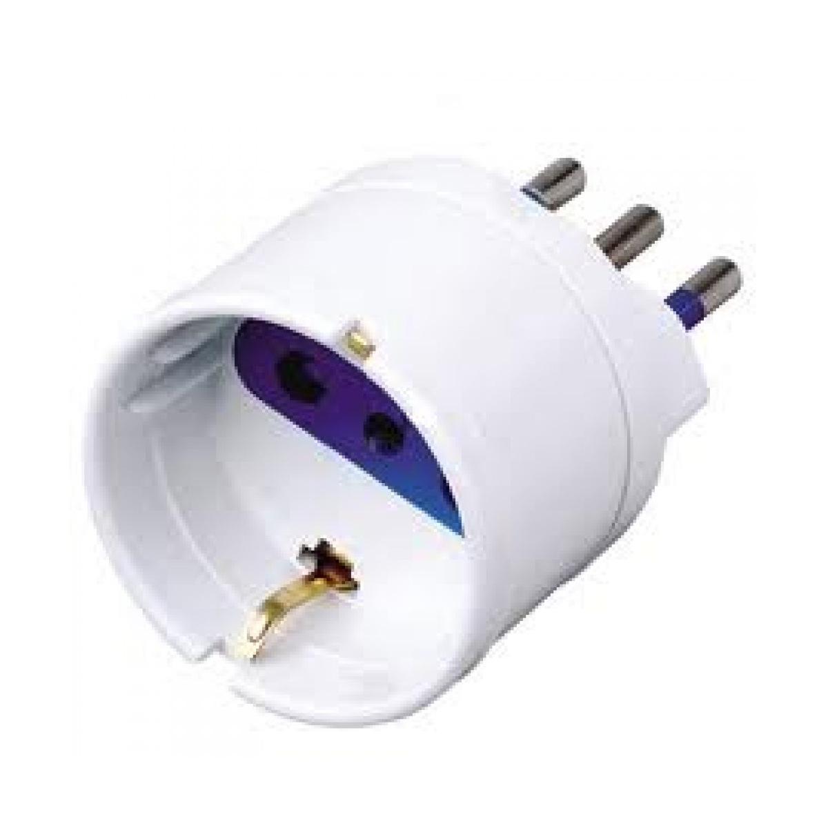Adattatore 1 pr.schuko 2p+t16a  sp.2p+t16a