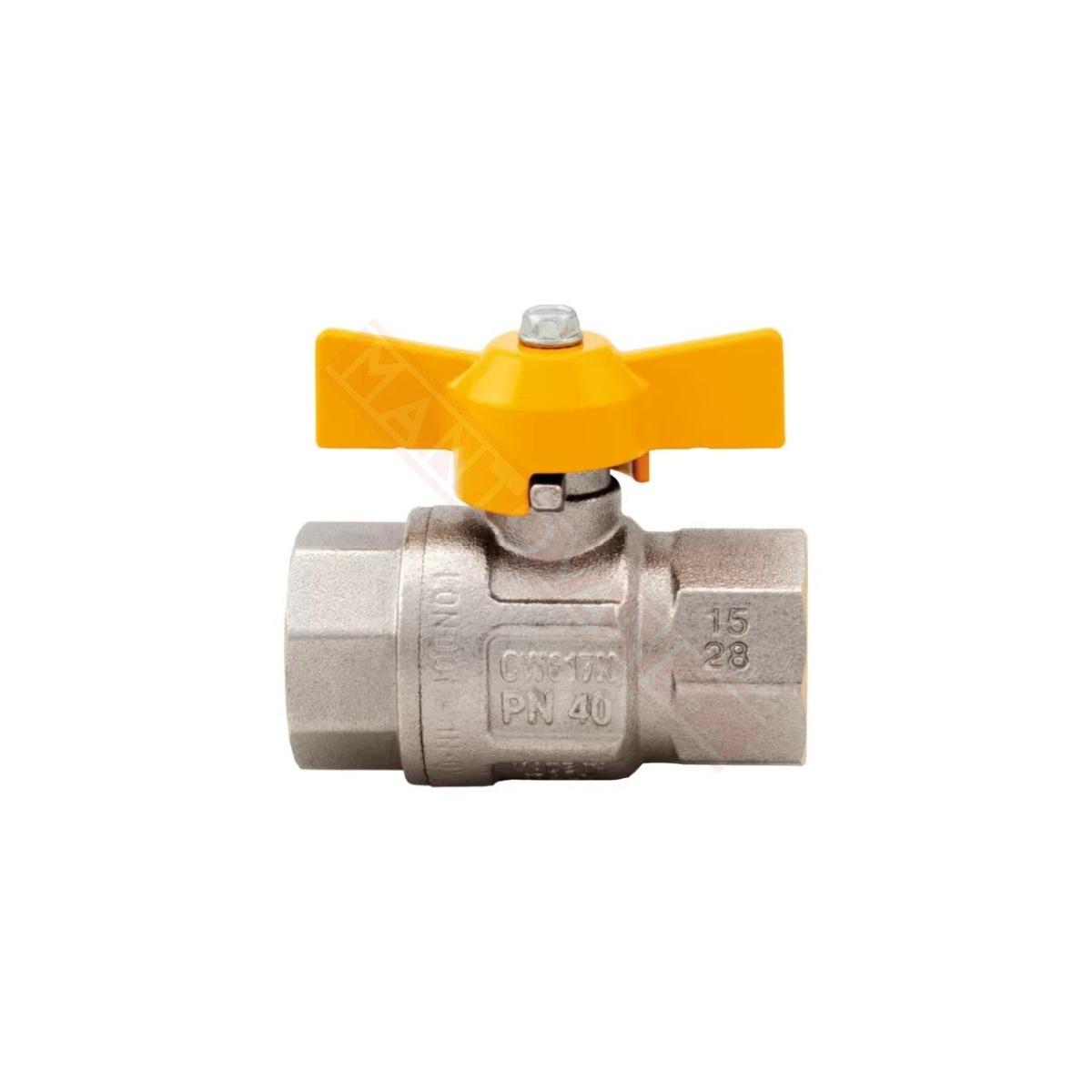 Valvola a sfera gas ff c/farf. lond.1/2