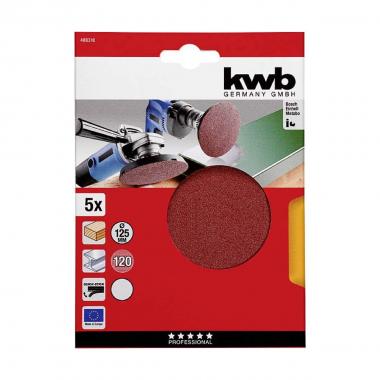 Disco velcrato diametro 125 mm grana 120 5 pz