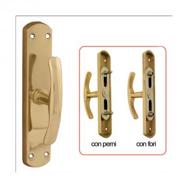 Maniglia cremonese capri gratz c/perni ottone lucido vern.