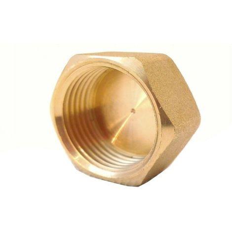 TAPPO OTTONE GIALLO MASCHIO PER COLLETTORI 3/4"