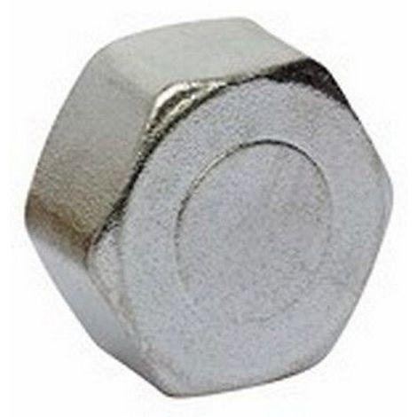 Tappo femmina in ottone cromo 3/8