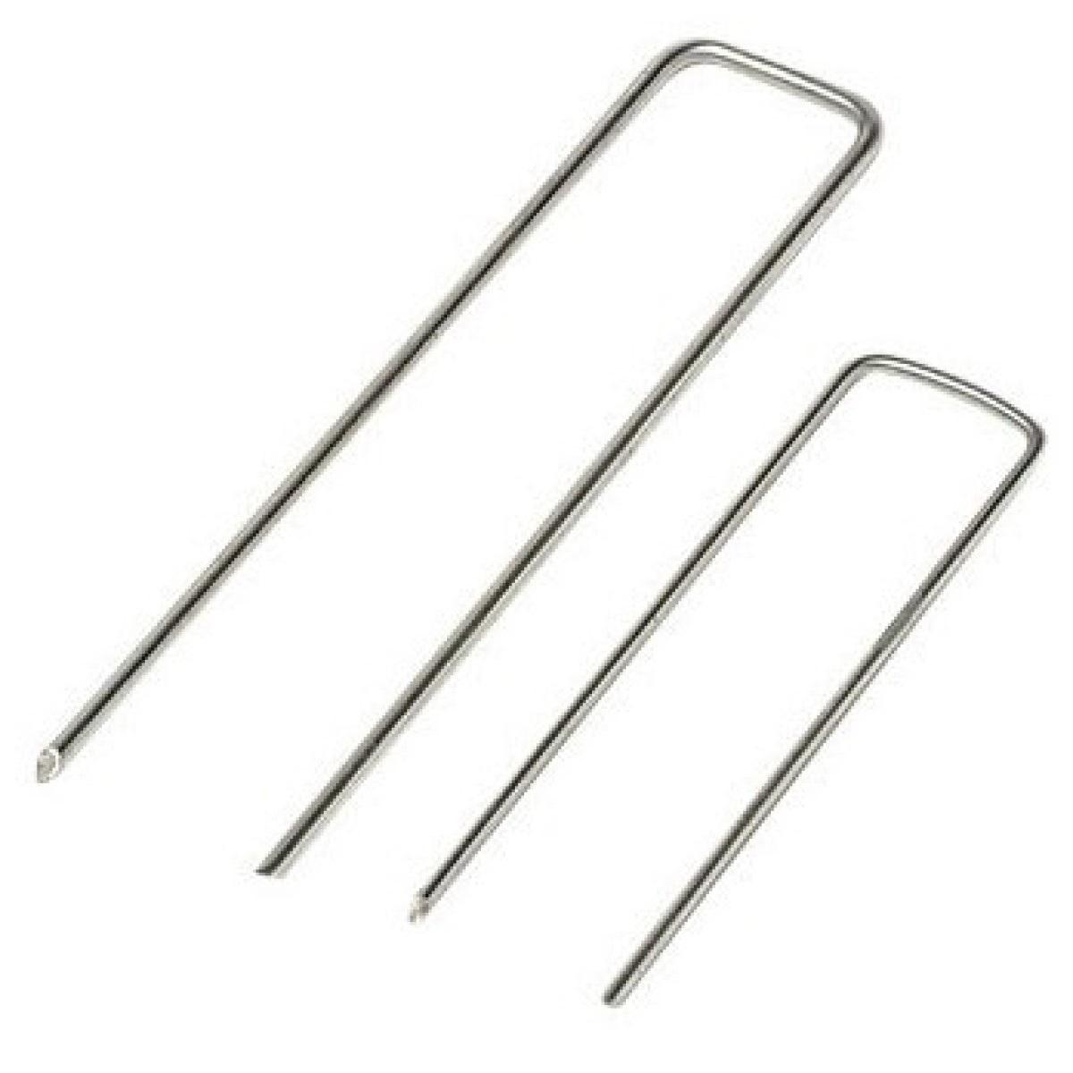 Picchetti ferro 2 punte 4x40x180 per teli pacciamatura