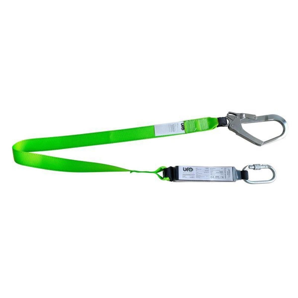 Cordino anticaduta completo di assorbitore di energia e moschettoni, 180cm. ce en355:2022 lan180