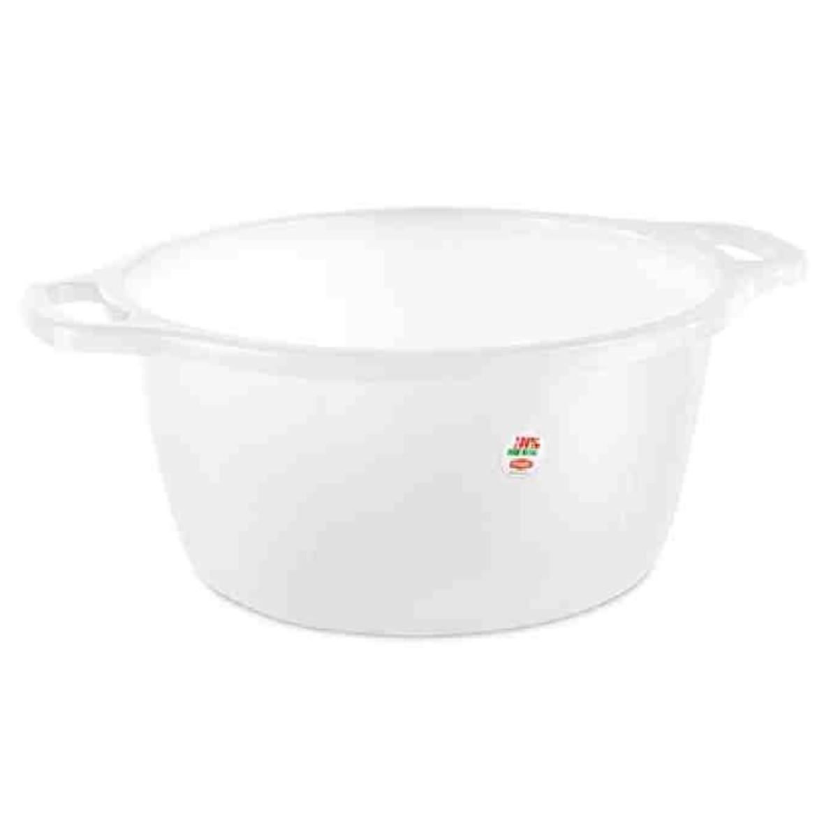 Bacinella in pvc bombata bianca diametro 50 con manico