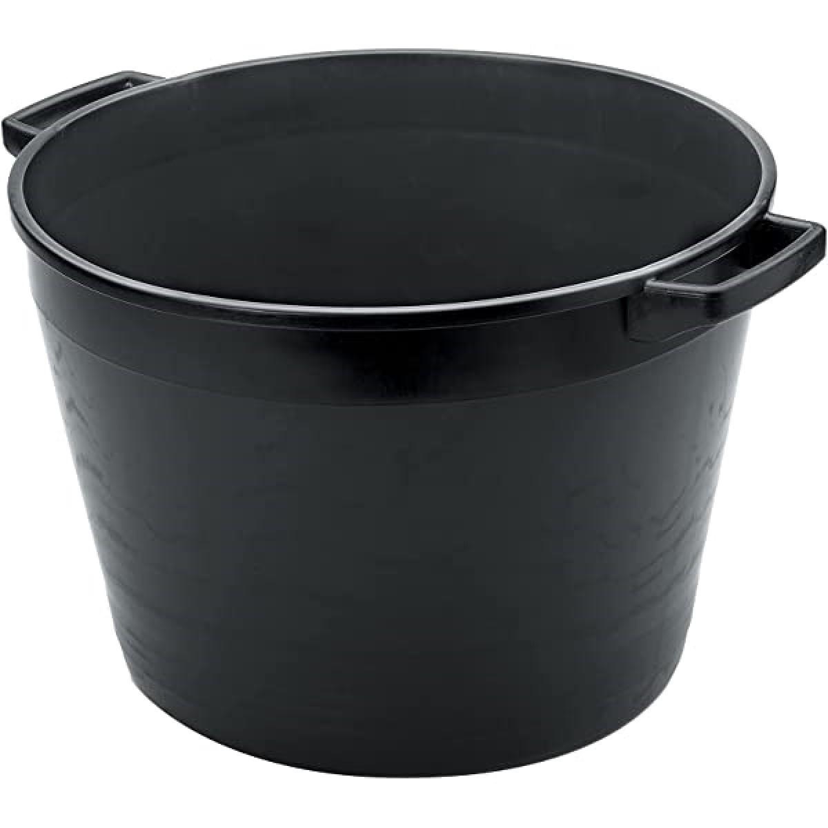 Mastello per edilizia nero cm. 70 2 manici lt 130