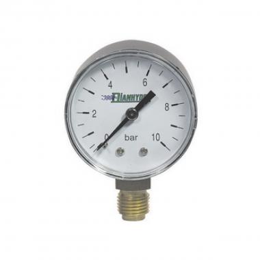 Manometro c/attacco laterale 1/4 0-10 bar