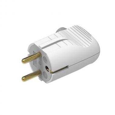 Spina volante schuko 16 a bianca