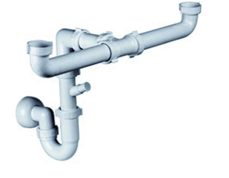 SIFONE 'FRANCIA' 2 VIE CON ATTACCO LAVATRICE  1" 1/2