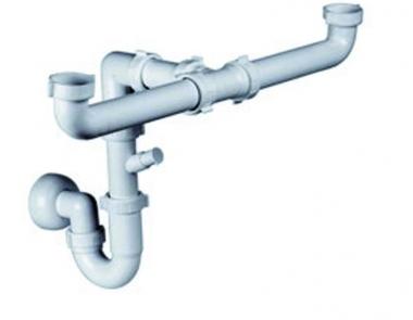 SIFONE 'FRANCIA' 2 VIE CON ATTACCO LAVATRICE  1" 1/2