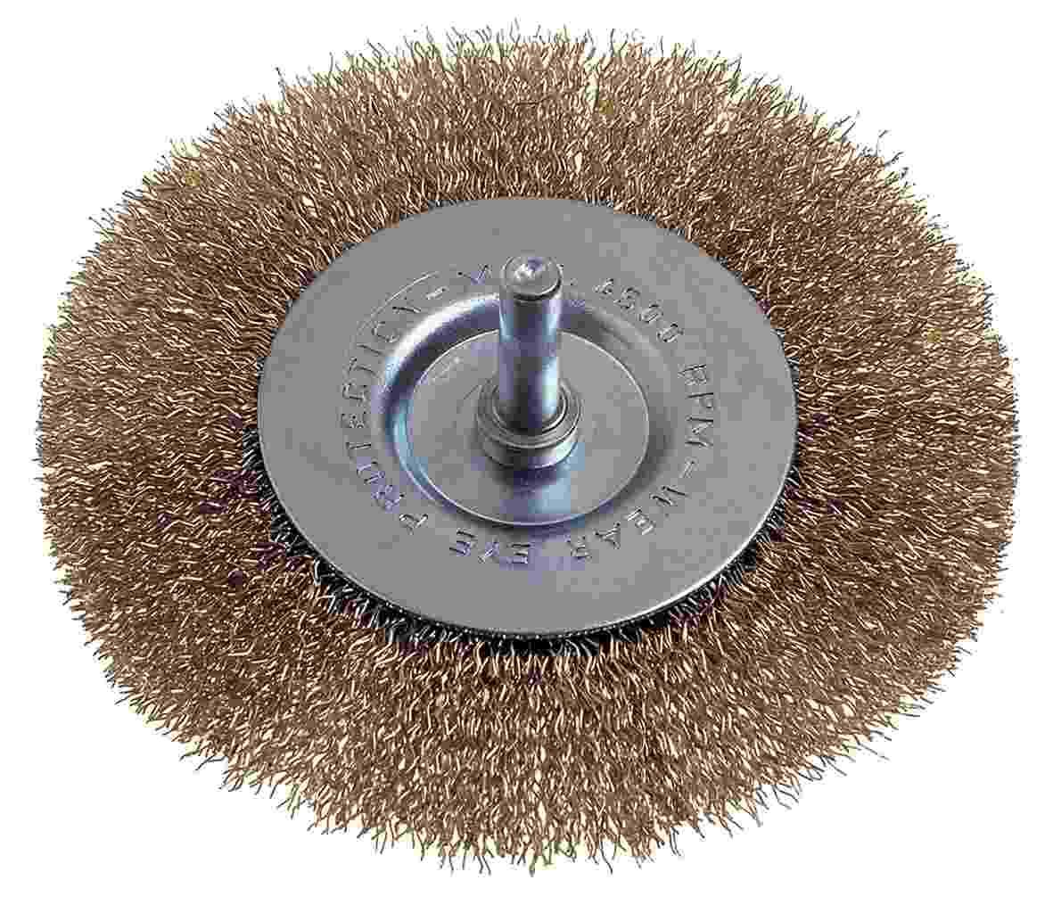 Spazzola circolare piatta acciaio ottone d.50