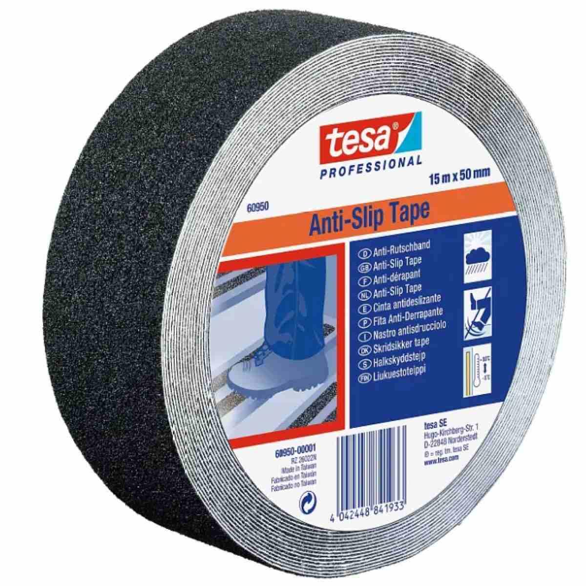 Nastro antisdrucciolo mm.50x15mt. nero autoadesivo