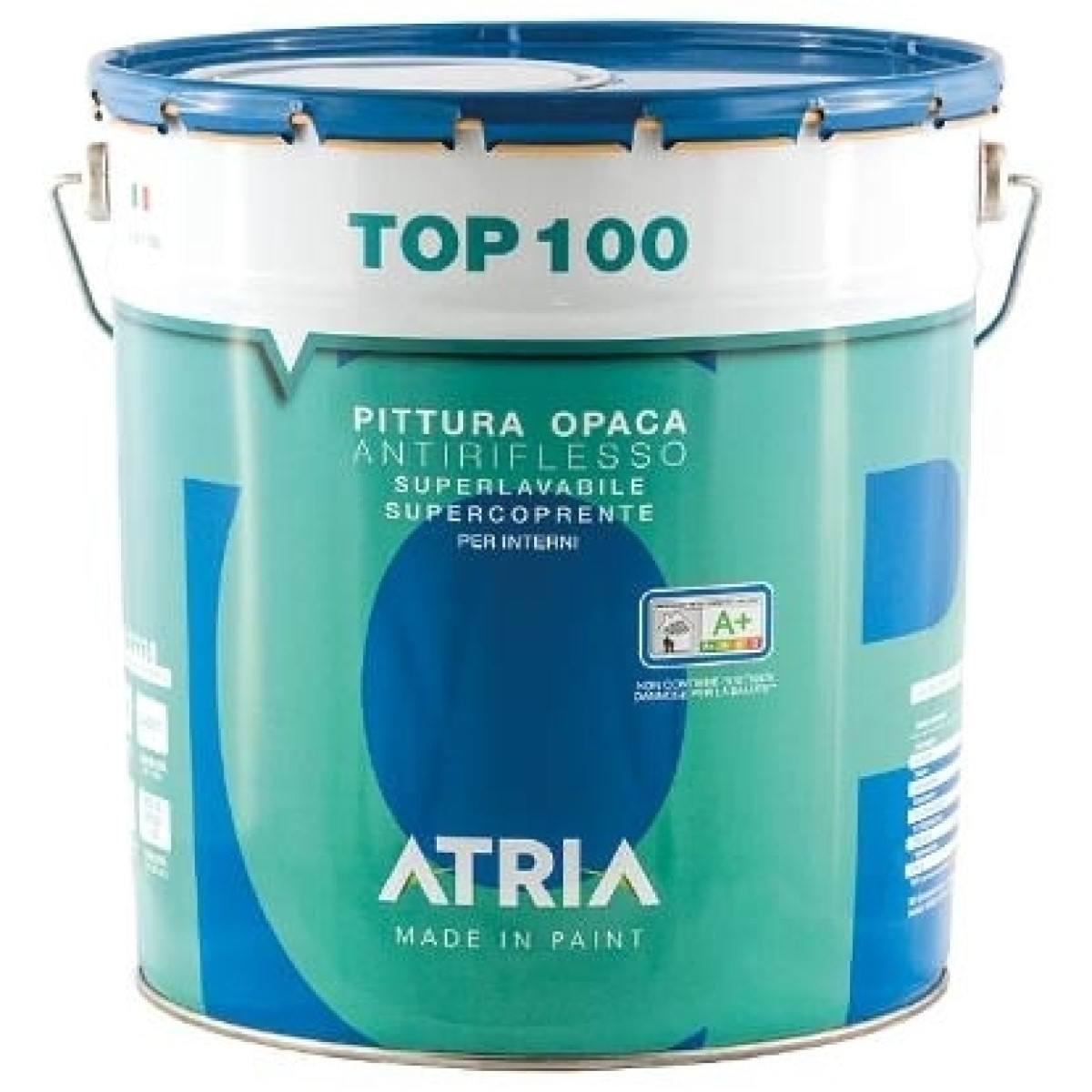 Idropittura superlavabile opaca supercoprente, antiriflesso, antimuffa,per interni ed esterni top 100 5 lt