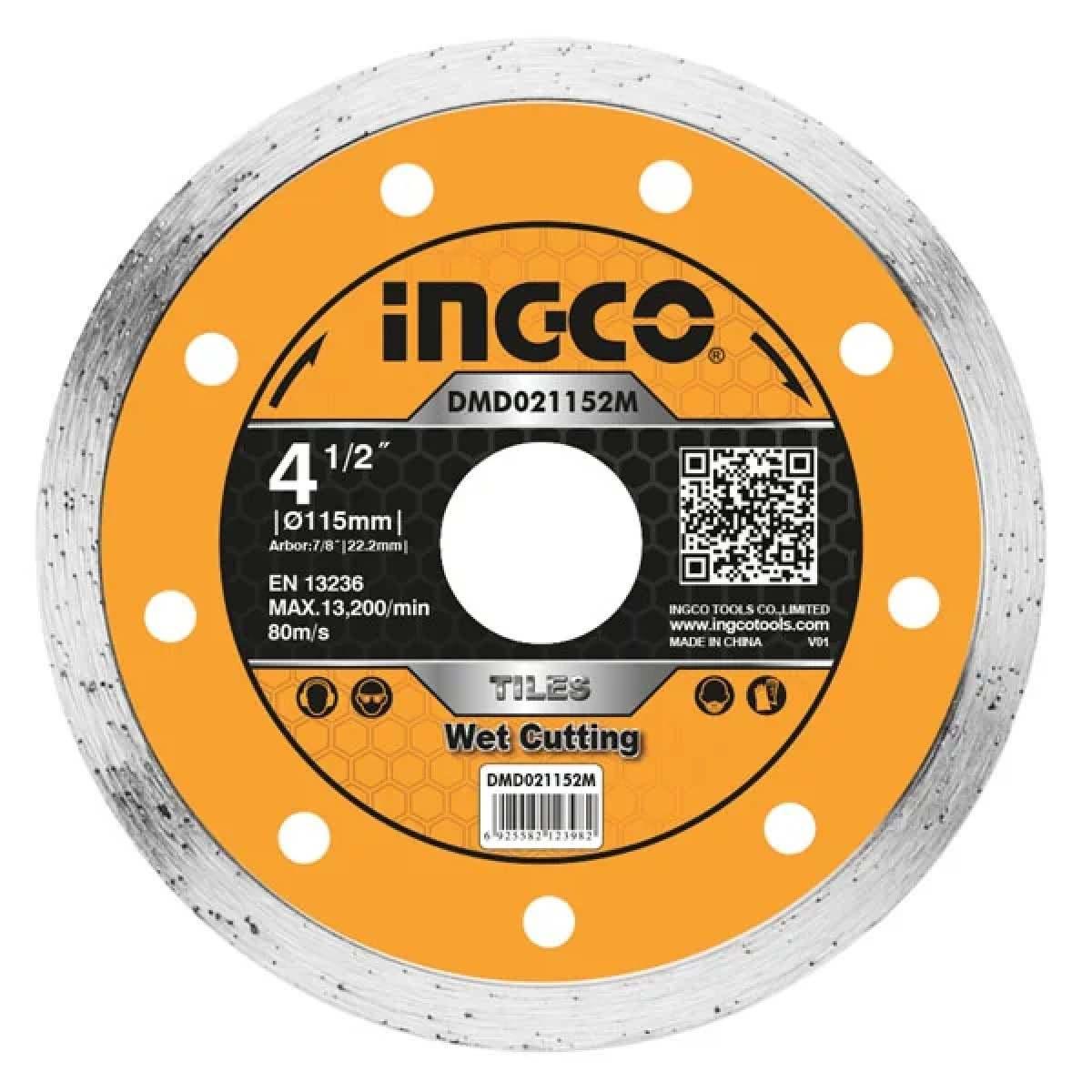 Disco diamantato liscio 115mm ingco