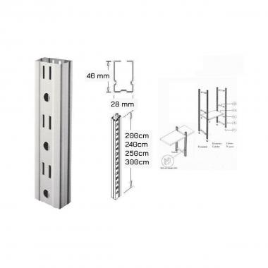 Montante x scaffali a gancio h300