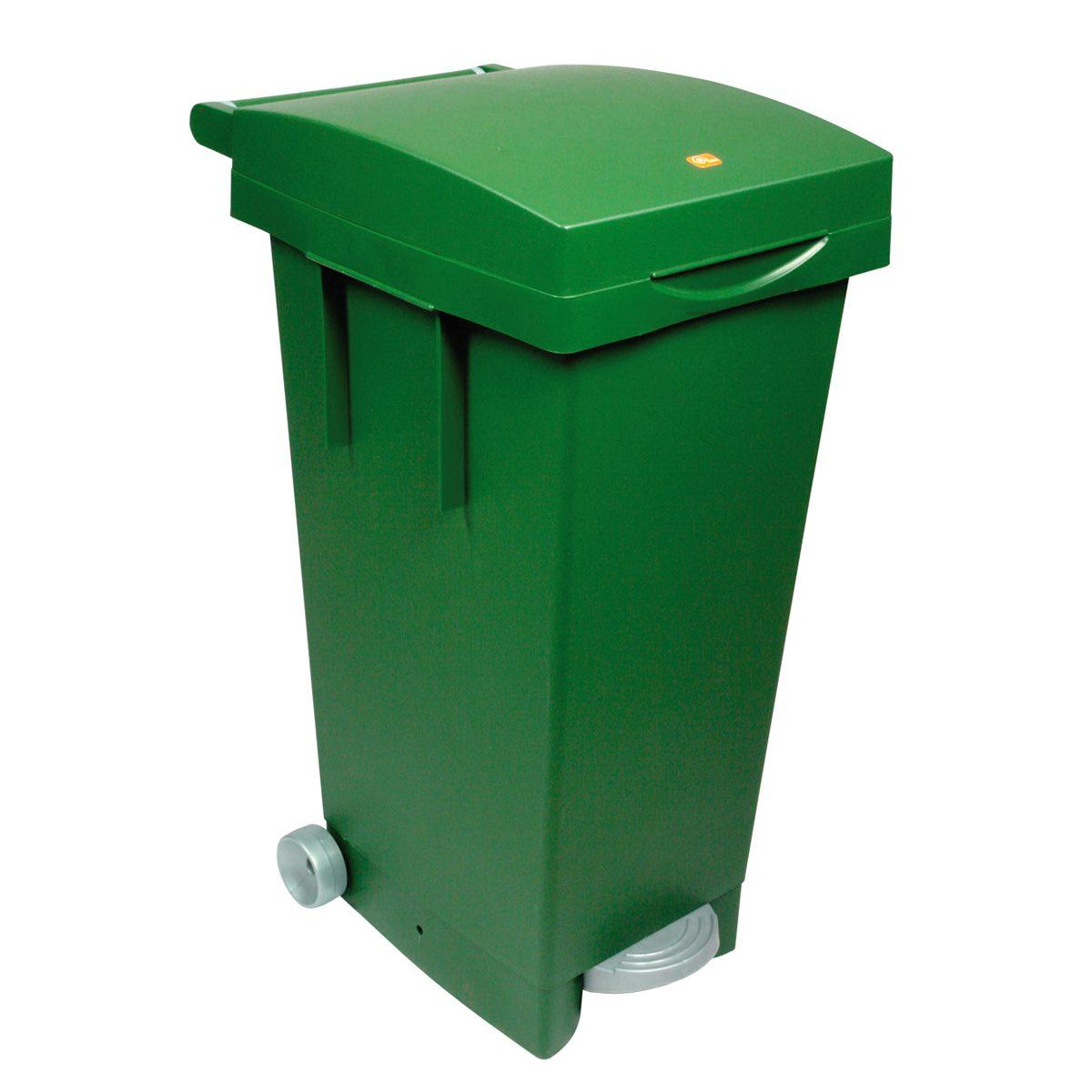 Bidone lt. 80 con pedale piu' ruote