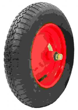 Ruota vespa x carriola mm 134 c/cusc. c/camera d'aria perno lungo