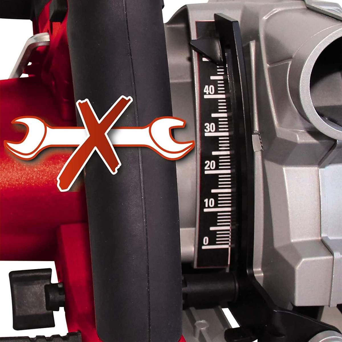 Einhell TE-CS 165 SEGA CIRCOLARE (tensione 230 V, 1200 W, giri al min. 5500, lama Ø165 x Ø16, taglio max 55 mm)