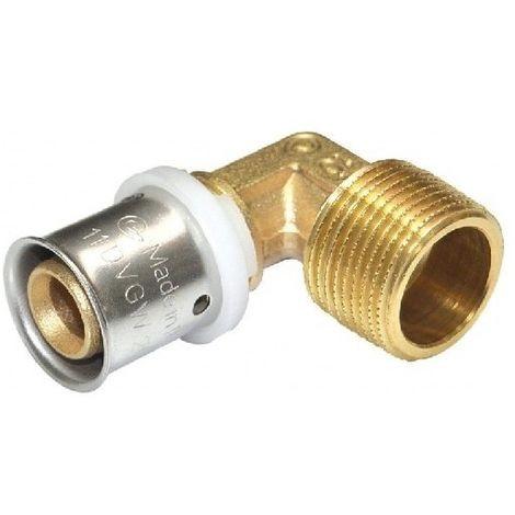 RACC/MULTISTRATO A PRESSARE CURVO MASCHIO 1/2x20