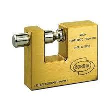 Lucchetto rettangolare in  ottone antiscasso corbin mm 70