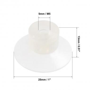 VENTOSA IN SILICONE TRASP. mm25