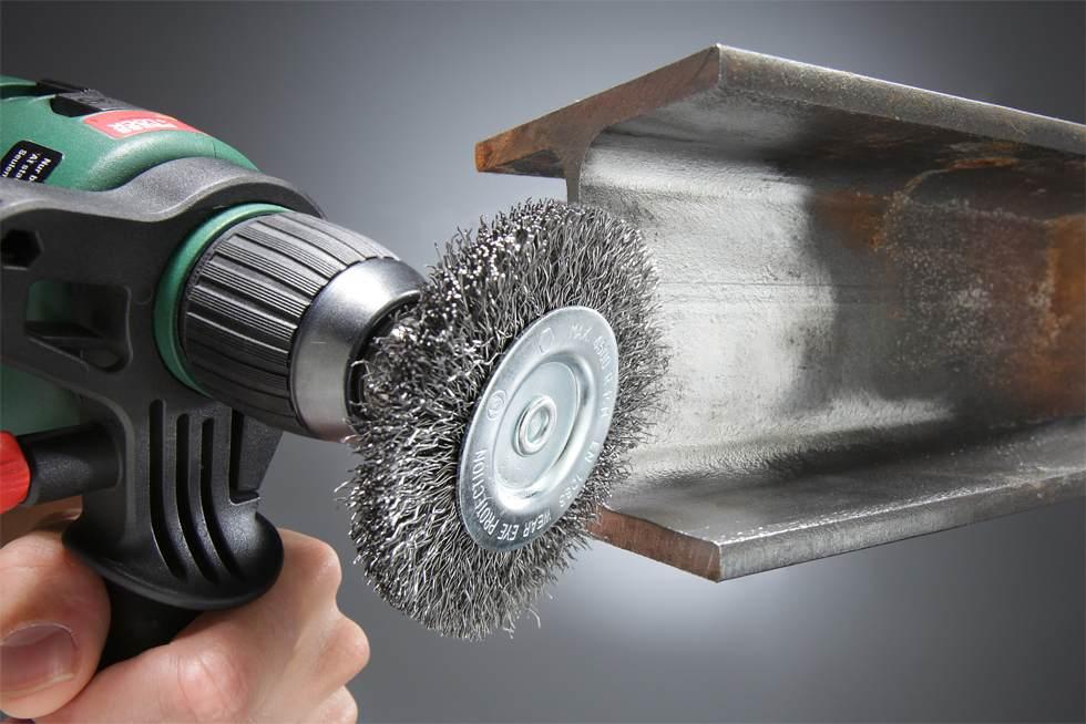 SPAZZOLA A DISCO IN ACCIAIO mm 75x h10mm